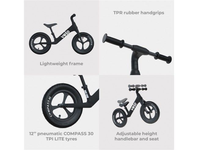 Bicicleta de equilibrio 	YVELO PRO NEGRA YVOLUTION