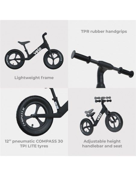 Bicicleta de equilibrio 	YVELO PRO NEGRA YVOLUTION