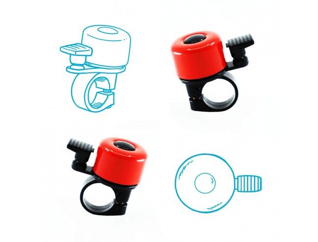 Timbre para bicis y patinetes - Rojo