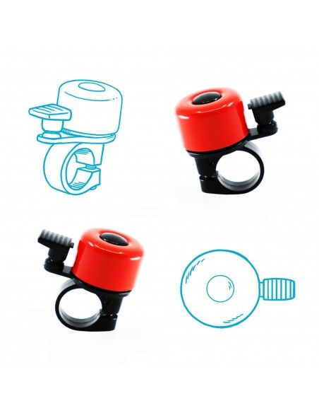 Timbre para bicis y patinetes - Rojo