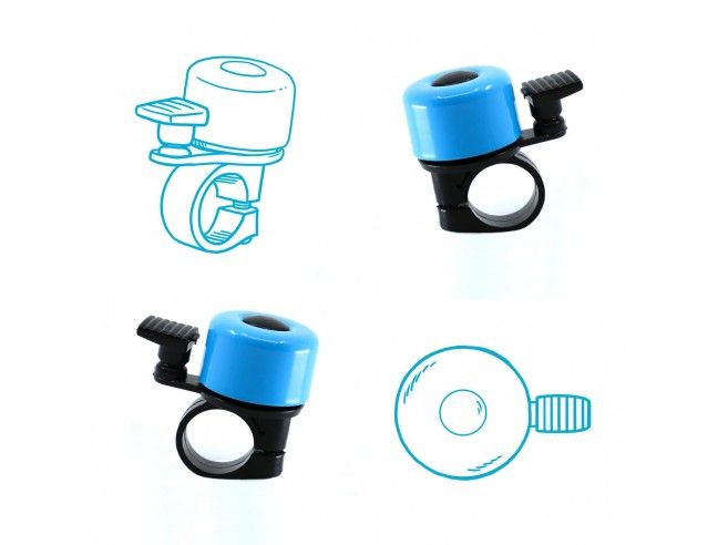 Timbre para bicis y patinetes - Azul