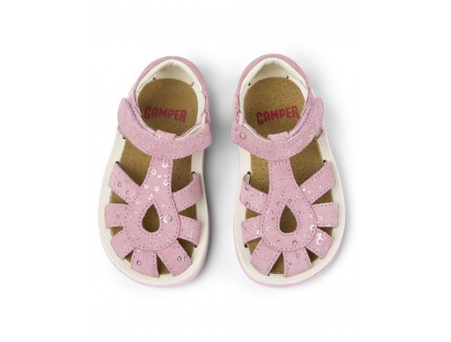CAMPER SANDALIA BICHO TIRAS ENTRELAZADAS ROSA METALIZADO SS24