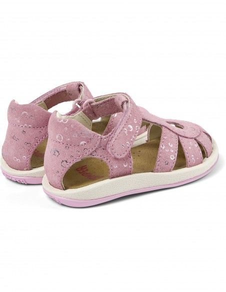 CAMPER SANDALIA BICHO TIRAS ENTRELAZADAS ROSA METALIZADO SS24
