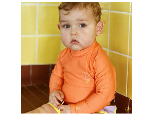 Body de baño con protección solar BAÏNES UPF50+ (Mandarina)