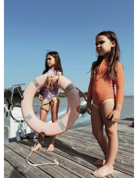 Bañador de cremallera con protección solar BAÏNES UPF50+ (Rosa)