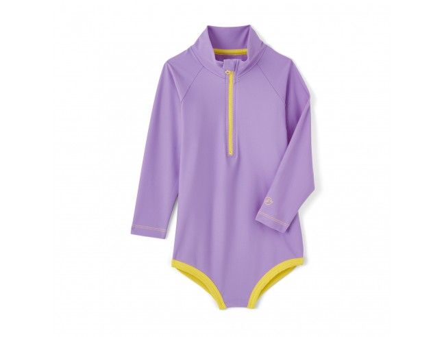 Bañador de cremallera con protección solar BAÏNES UPF50+ (Lila)