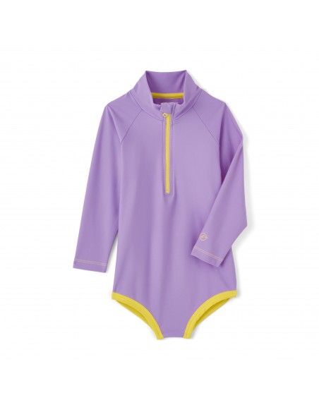 Bañador de cremallera con protección solar BAÏNES UPF50+ (Lila)