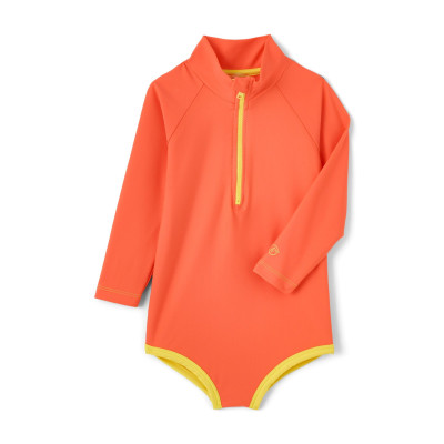 Bañador de cremallera con protección solar BAÏNES UPF50+ (Mandarina)