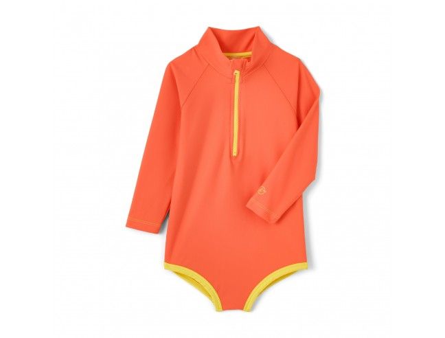 Bañador de cremallera con protección solar BAÏNES UPF50+ (Mandarina)
