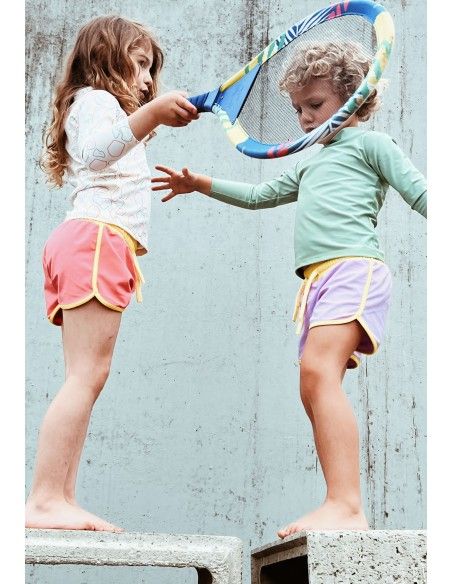 Shorts de baño unisex con protección solar BAÏNES UPF50+ (Lila)