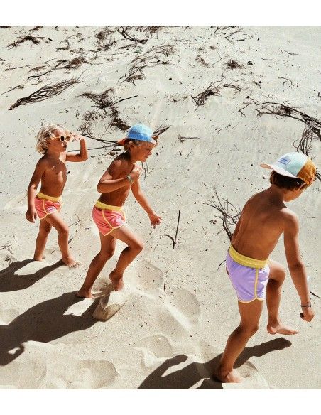 Shorts de baño unisex con protección solar BAÏNES UPF50+ (Lila)