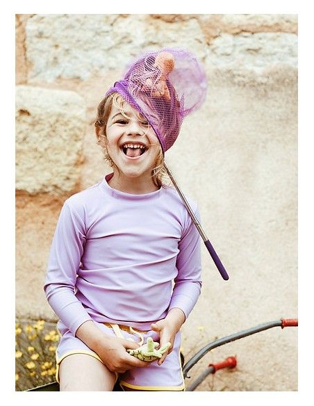 Camiseta de baño con protección solar BAÏNES UPF50+ (Lila)