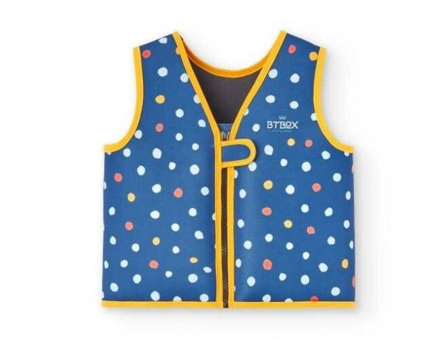 CHALECO FLOTACIÓN INFANTIL BTBOX NAVY DOTS