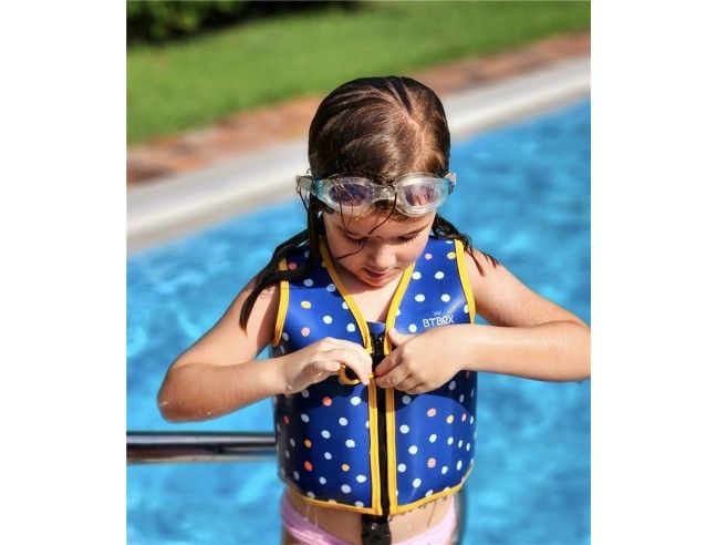 CHALECO FLOTACIÓN INFANTIL BTBOX NAVY DOTS