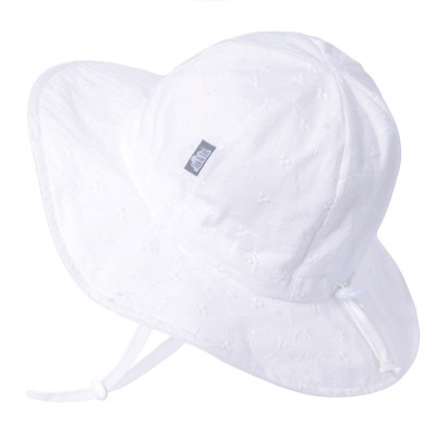 Sombrero ajustable Floppy con protección solar Blanco