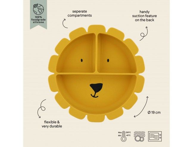 Plato Silicona con ventosa y compartimentos Trixie León