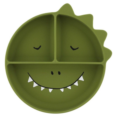 Plato Silicona con ventosa y compartimentos Trixie DINO
