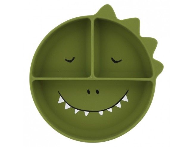 Plato Silicona con ventosa y compartimentos Trixie DINO