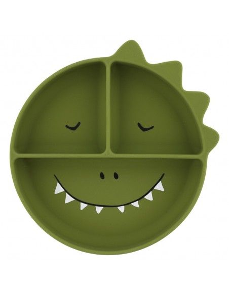Plato Silicona con ventosa y compartimentos Trixie DINO