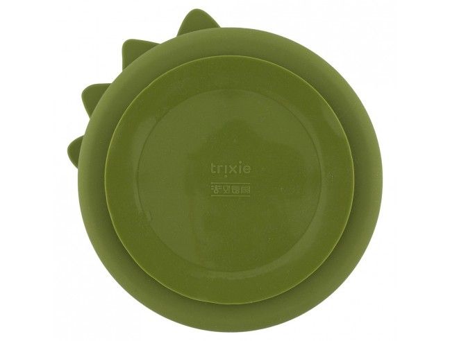 Plato Silicona con ventosa y compartimentos Trixie DINO