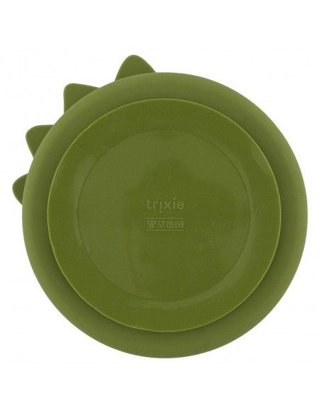 Plato Silicona con ventosa y compartimentos Trixie DINO