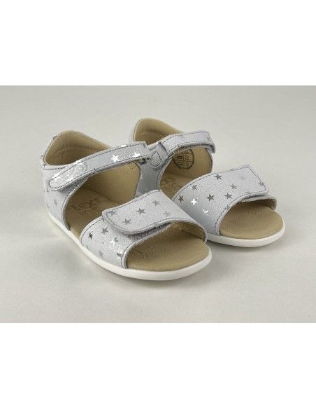 Sandalia Abierta FlexiNENS Plata Estrellas SS24
