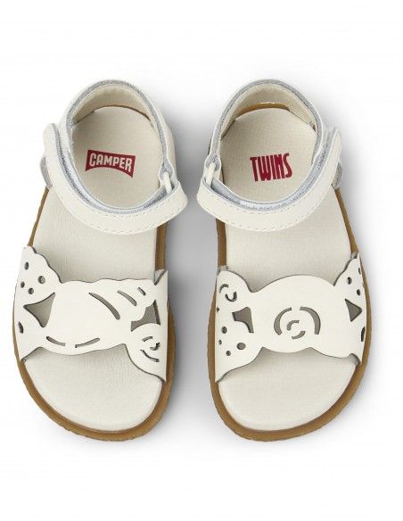 Sandalia Corbu Houston/Miko Blanca con talonera Camper SS24
