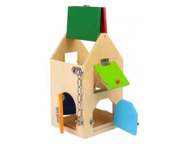 Casa de cerraduras para trabajar motricidad