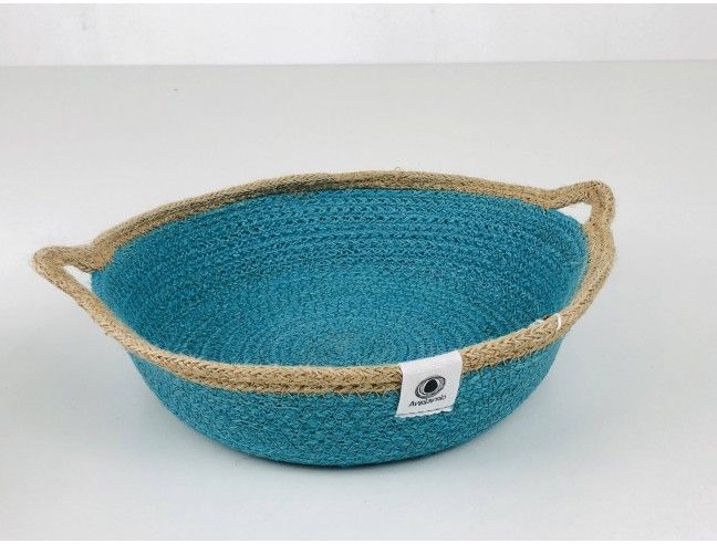Cesta con asas Anidando TURQUESA