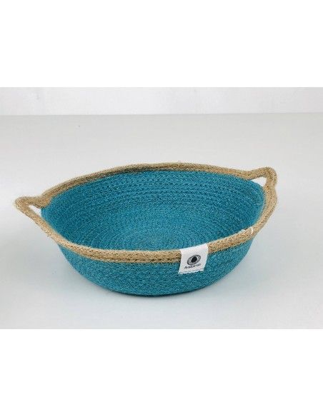 Cesta con asas Anidando TURQUESA