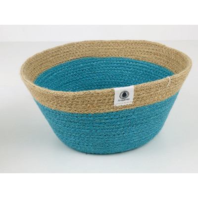 Cesta para piezas sueltas TURQUESA Anidando 22*10cm