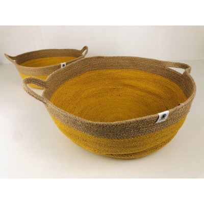 Cesta con asas Anidando AMARILLO 32*15 cm