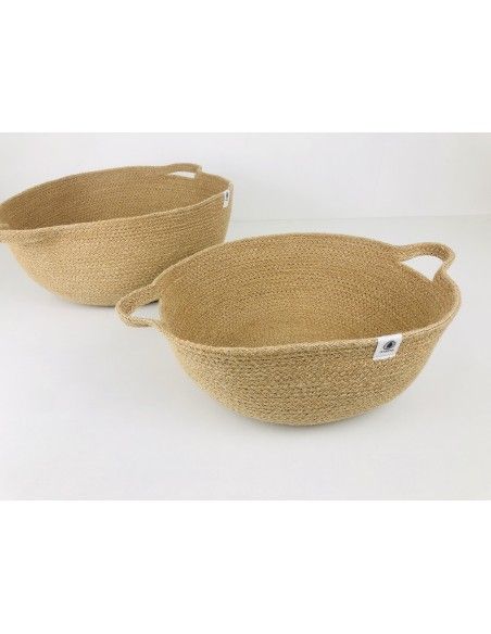 Cesta con asas Anidando NATURAL 30*12 cm