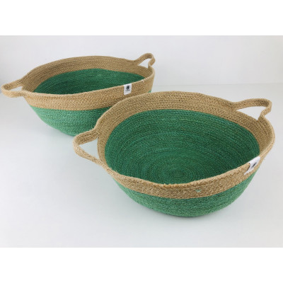 Cesta con asas Anidando GREEN WATER mediana 30*12 cm