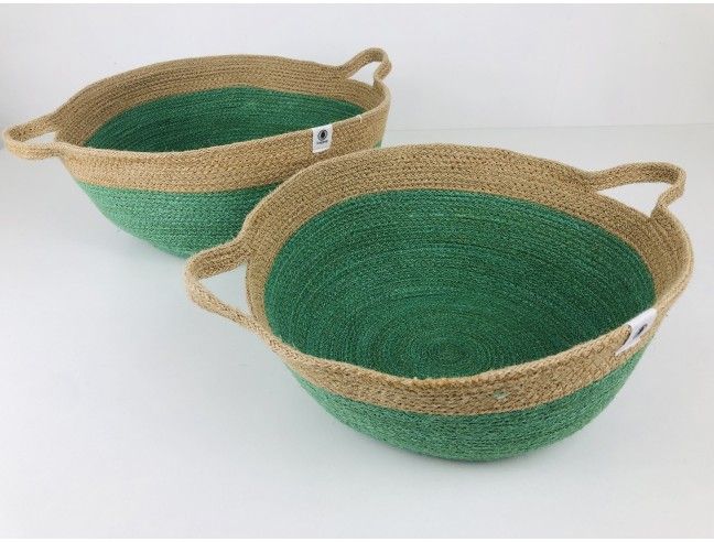 Cesta con asas Anidando GREEN WATER mediana...