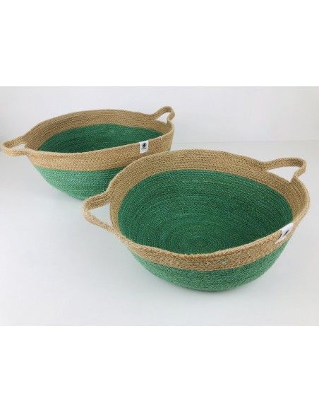 Cesta con asas Anidando GREEN WATER mediana 30*12 cm