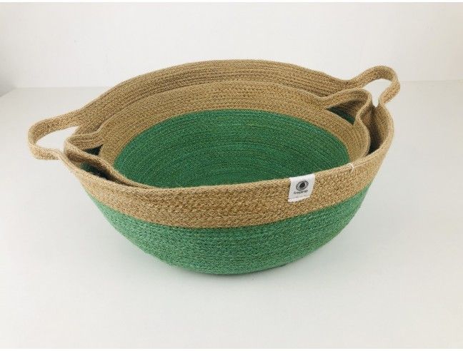 Cesta con asas Anidando GREEN WATER mediana...