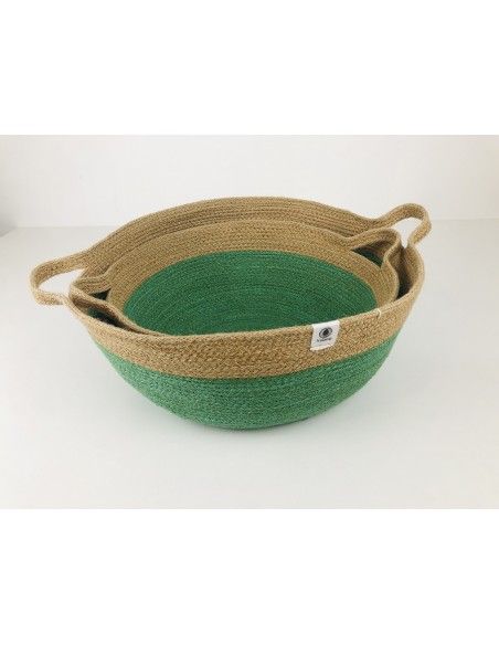 Cesta con asas Anidando GREEN WATER mediana 30*12 cm