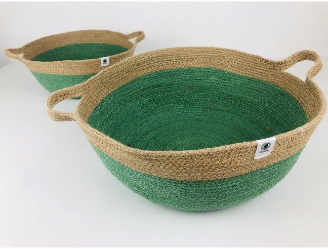 Cesta con asas Anidando GREEN WATER mediana...