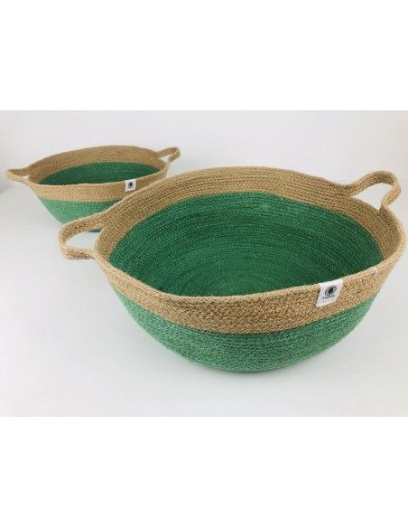 Cesta con asas Anidando GREEN WATER mediana 30*12 cm