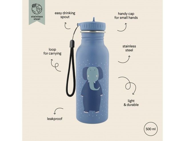 Botella Trixie de acero inoxidable Elefante 500ml