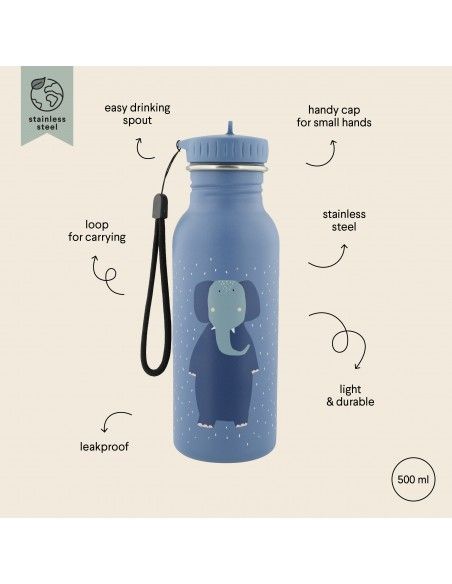 Botella Trixie de acero inoxidable Elefante 500ml