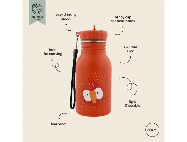 Botella Trixie de acero inoxidable Loro 350ml
