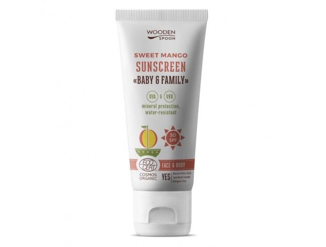 Protector Solar Mineral Bebés SPF 50+ 100ml Mango WOODEN SPOON
