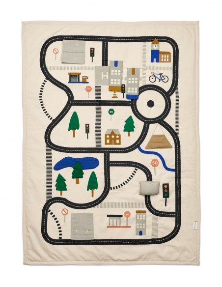 Manta bebé de actividades transportable Adonna Road Map Liewood