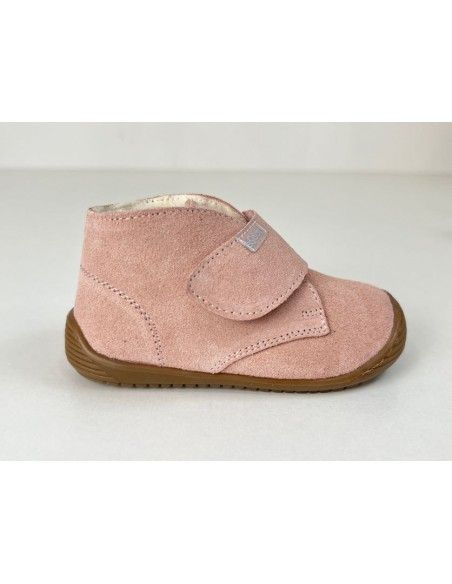 Zapato primeros pasos Esdori Piel Serraje Rosa