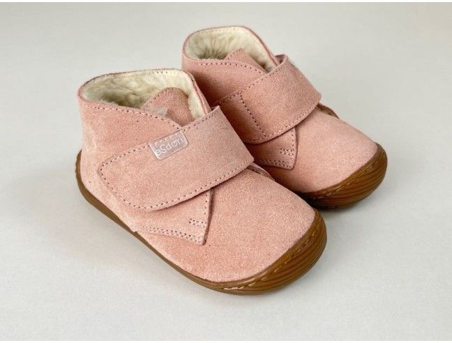 Zapato primeros pasos Esdori Piel Serraje Rosa
