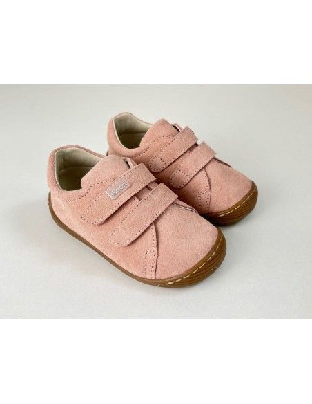 Zapato primeros pasos Esdori Piel Serraje Rose