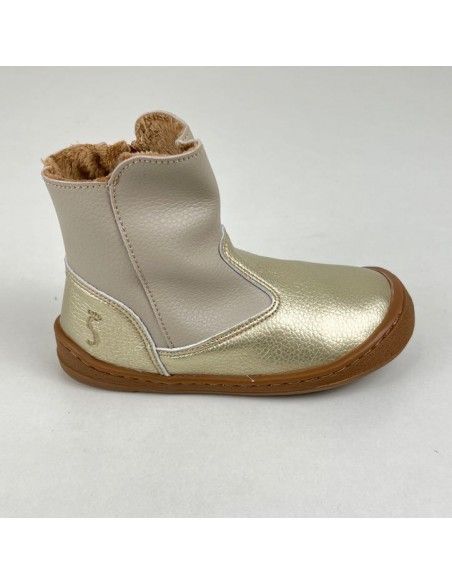 Bota caña media Cava/Beige Flexi Nens