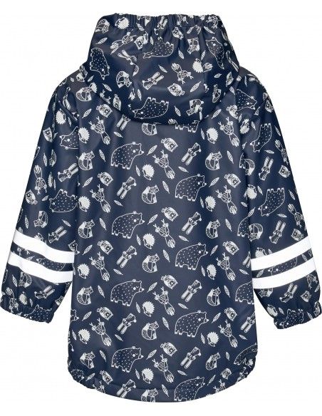 Chaqueta impermeable infantil forrada Playshoes Marino Bosque
